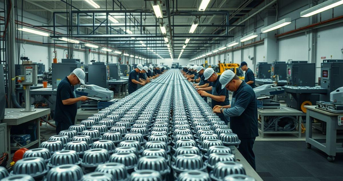 Fábrica de Tampas de Alumínio Produção Fábrica de Tampas de Alumínio Produção