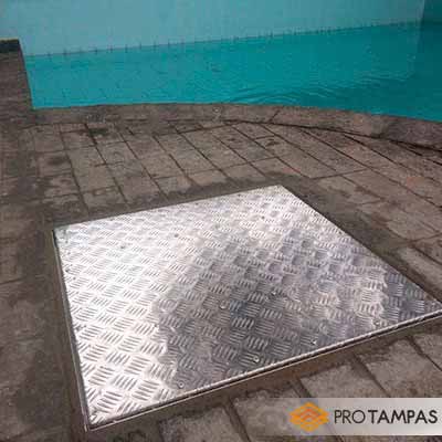 Tampa de piscina em alumínio